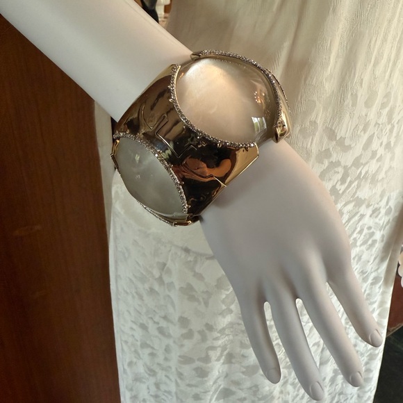 Alexis Bittar VERY RARE Moon Stone ,Gold and Diamond Bracelet - Picture 13 of 14